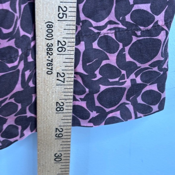 VTG Y2K Babydoll Tank Top L Chocolate Brown Ombre Smocked Lace Boho Print 90s - Picture 9 of 11